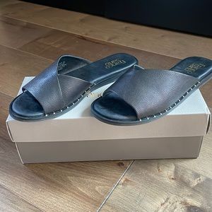 Franco Sarto black slide sandal